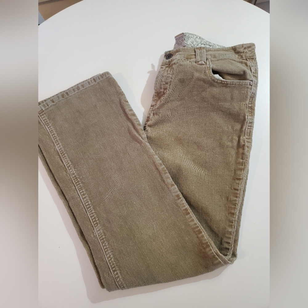 Ruff Hewn Tan Corduroy Pants Size Womens 10 Regular